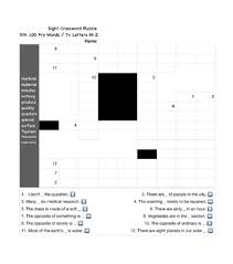 Crosswords aren't an immutable test of your vocabulary or intellige. Sight Crossword Puzzle 5th 100 Fry Words 7 Letters M Z By Jon Coley
