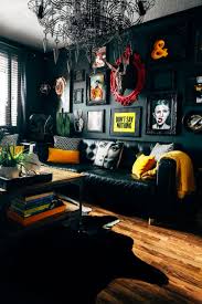 Get inspired with eclectic, bedroom ideas and photos for your home refresh or remodel. Dark Grey Living Room With Eclectic Artwork Funky Home Decor Dark Living Rooms Dark Grey Living Room