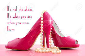 High Heel Shoe With Cute Inspiration And Funny Quotation On Pink Wood Table Stock Photo Picture And Royalty Free Image Image 40607280