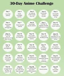 30 Day Anime Challenge Drawing Challenge Instagram Photo Editing Challenges