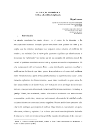 Los tweets más recientes de humberto maturana (@maturanaeoamor). Pdf La Ciencia Economica Critica A La Vision Disciplinaria Miguel Aponte Academia Edu
