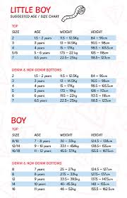 guess kids size chart