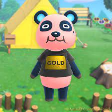 He also has a mole under his left eye, and he has black spots around each of his eyes, as a panda. Animal Crossing World On Twitter Happy Birthday To Chow Acnh