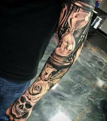 Black And White Skull And Rose Tattoos Arm Tattoo Clock Skull Rose Black And White Arm Tattoos Clock Tattoos Black White Nails