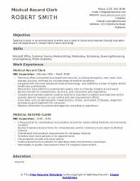 Medical Record Clerk Resume Samples Qwikresume