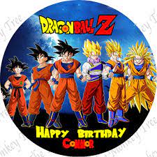 Knights of the splintered skies: Dragon Ball Z Edible Cake Image Topper Personalised The Monkey Tree