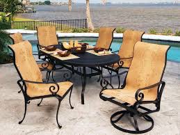 Suncoast Soleil Sling Cast Aluminum Dining Set Solds Patio Furniture Outdoor Furniture Sets Outdoor Furniture