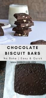 Chocolate Biscuit Bars Recipe Quick And Easy Chocolate Bars Recipe Chocolate Biscuits Easy Chocolate Bars Biscuit Bar