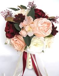 20 beautiful spring wedding bouquets with timeless style. Silk Flowers Wedding Bride Bouquet Package Set 17pc Navy Ivory Wedding Supplies Wedding Garland