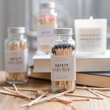Multicolor Rainbow Safety Matches Glass Jar Match Striker Apothecary Match Holder Classic Mini Apothecary Style Match Match And Striker Match Jar Candle Aesthetic Candle Packaging