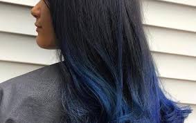 Gimme The Blues Bold Blue Highlight Hairstyles The Right Hairstyles For You Black Hair Dye Dyed Hair Blue Hair Dye Tips