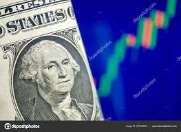 Concept Growth Dollar Exchange Rate One Dollar Blue Chart