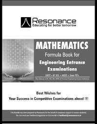 Resonance Maths Formula Book Pdf Math Formulas