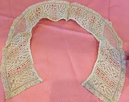 Items Similar To Detachable Collar Lace Crochet Violets Peter Pan Collar 1915 Reproduction Off White Cott Detachable Collar Peter Pan Collar Pan Collar
