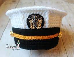 Crochet Us Navy Hat Navy Officer Hat Military Hat By Crochetbypalm 35 00 Crochet Navy Hats Us Navy Hats
