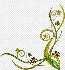 Cara membuat ornamen hiasan pinggir kaligrafi. Curb Paper Green Floral Leaf Grass Png Pngegg
