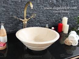Mermer Lavabo Modelleri Dekoratif Dogal Tas Tezgah Ustu Canak Lavabo Modelleri Lavabolar Bej Banyo Lavabo