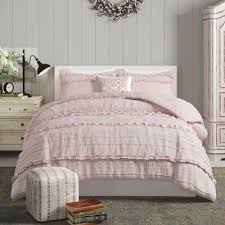 Lark Manor Bodie Reversible Comforter Set Comforter Sets Pink Comforter Traditional Bedding Sets