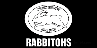 Rabbitohs logo black and white. South Sydney Rabbitohs Old Logo National Rugby League Team Logo Sports