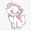 Free printable marie cat coloring pages. 1