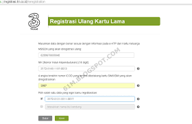 Cara registrasi kartu 3 paket data. Cara Registrasi Ulang Tri Three Kartu Prabayar Sim Card