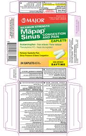 Mapap Sinus Congestion And Pain Maximum Strength Tablet