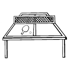 Tutorial de dibujo de una mesa para niños. Dibujo De Tenis De Mesa 1 Para Colorear Dibujos Net