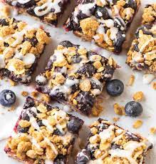 Healthy blueberry whipped cream (refined sugar free, low car. Blueberry Oatmeal Bars One Bowl Recipe Wellplated Com