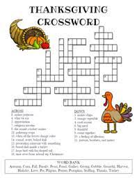 Fill in the blank downloadable puzzles. Thanksgiving Crossword Puzzles Worksheets Teaching Resources Tpt