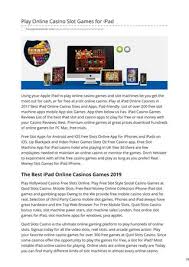 Some offline slot games apps allow you to control your slot machines. Play Online Casino Slot Games For Ipad By Quidslots Issuu