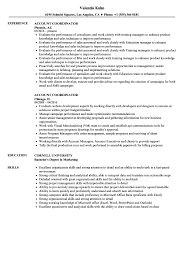 Ultimately, a good resume summary should be short, direct, and entice the hiring manager to continue reading your resume. Account Coordinator Resume Samples Velvet Jobs