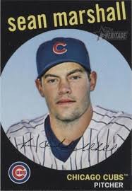 2005 TOPPS HERITAGE CHROME REFRACTOR #94 SEAN MARSHALL RC #ED /556 Chicago  Cubs