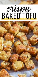 Easy Crispy Baked Tofu How To Make Oven Roasted Tofu Healthy Asian Recipe Vegan In 2020 Vegetarian Recipes Tofu Recipes Vegan Recipes