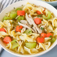Lightened Up Creamy Chicken Noodle Soup | Cooktoria