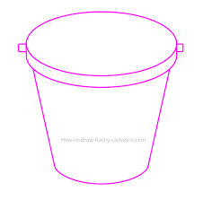 Connect the 2 lines at the bottom with a horizontal line. How To Draw A Bucket