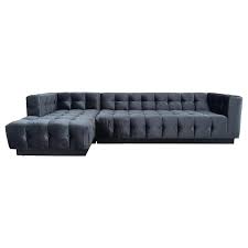Maybe you would like to learn more about one of these? Mid Century Modern Style Sectional And Chaise Tufted In Black Velvet W Toe Kick For Sale At 1stdibs