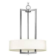 This fixture is very nice. Hinkley Hampton Antique Nickel Pendant Light With Drum Shade 3203an Destination Lighting