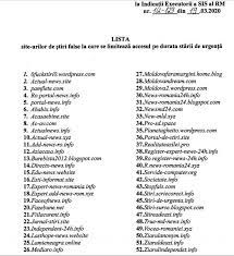 Antena3.ro, romaniatv.net, stiripesurse.ro şi dcnews.ro. ListÄ OficialÄ Sis A Blocat 52 De Site Uri Care Distribuie Ètiri False Stiri Md Stiri Md