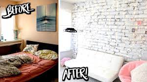 From attic to boys' bedroom 26 photos. Dream Bedroom Makeover Diy White Brick Rose Gold Youtube