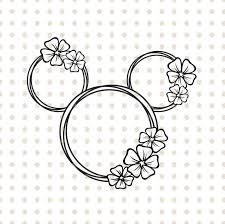 Pin By Janette Winsor On Cutter Ideas Mickey Mouse Tattoos Disney Coloring Pages Flower Silhouette