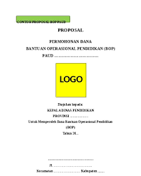 Contoh Proposal Permohonan Dak Bop Paud Sketsa