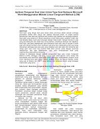 Kali ini kita akan berbagi kumpulan soal latihan tertulis dan praktek microsoft word. Pdf Aplikasi Pengacak Soal Ujian Untuk Type Soal Berbasis Microsoft Word Menggunakan Metode Linear Congruent Method Lcm