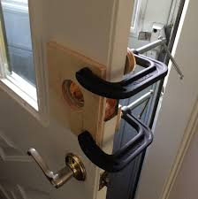 Keep your washed hands clean, foot operated door handle. Enlarging A Deadbolt Door Knob Hole On A Steel Door Home Improvement Stack Exchange