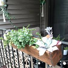 Make sure you distance the hooks so that they are on each end of the box. Diy Balcony Railing Planter Decorative Planter Ideas Balcony Decoration Eco Friendly Garden Ideas