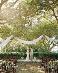 20 Ways To Decorate A Wedding Ceremony Held Beneath Trees Garden Weddings Ceremony Outdoor Wedding Decorations Outdoor Wedding