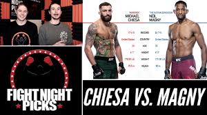 Michael chiesa is a great opponent, luque said. Ufc Fight Night Mit Chiesa Vs Magny Preview Quoten Fightcard