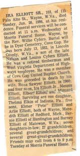 Ira Elliott Sr (1882-1986)