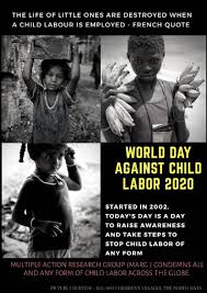 Given below is the collection of latest world day against child labour messages, quotes, sayings and greetings to share with everyone on facebook, whatsapp. Child Slavery Is A Multiple Action Research Group Marg Facebook