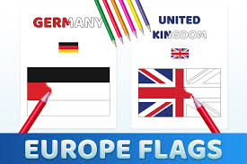 Coloring page for the flag of germany. Printable European Flags Coloring Pages Graphic By Medelwardi Creative Fabrica