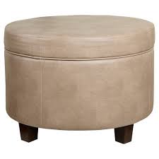 Still looking for something a bit more specific? Round Faux Leather Ottoman Taupe Homepop Target
